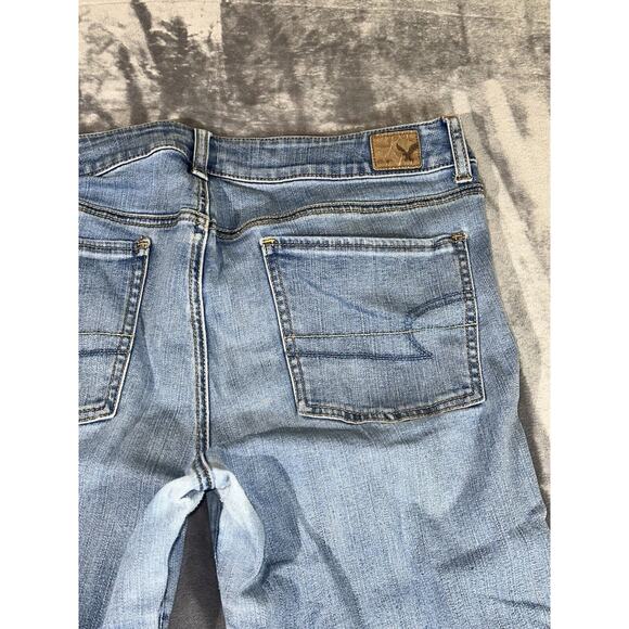 American Eagle Jeans Women's Mid Rise Straight Super Stretch Size 14 - Picture 9 of 11